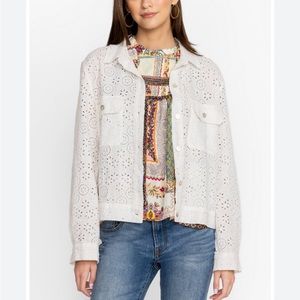 JOHNNY WAS “Sandrine” Eyelet Utility Jacket